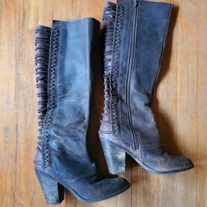 Carlos Santana Distressed Leather Boots